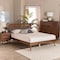 Baxton Studio Irina Mid-Century Modern Grey Fabric and Ash Walnut Finished Wood King Size Platform Bed 235-12776-ZORO - alternate 10